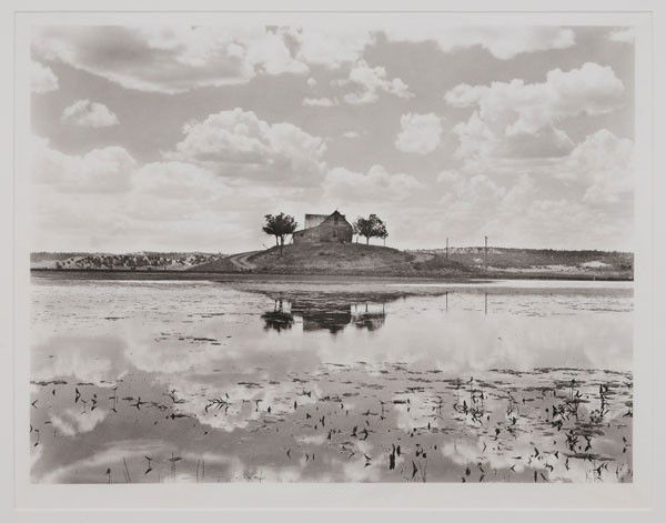 Walter Nelson Photograph: (American, born 1942), "Reflections", limited edition platinum print with artist's blindstamp at bottom, 14-1/2 x 19-1/4 in. (image), in modern wood frame; with related materials and photocopy of rece
