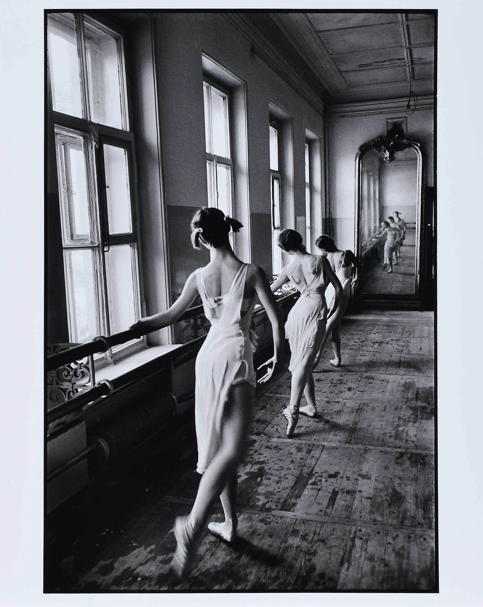 Cornell Capa: (Hungarian/American, 1918-2008) The Bolshoi Ballet School, Moscow, Russia, 1958, printed circa 2006, Magnum authorized print, small artist signature print verso, gelatin silver print, sheet 20 x 16 in