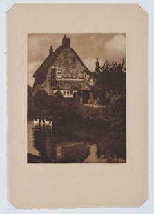 Alvin Langdon Coburn: (British, 1882-1966) The Duck Pond, Camera Work #21, 1908, inscribed with title and publication information pencil verso, photogravure, image 7-1/2 x 5-3/4 in., sheet 11-1/4 x 8-1/4 in.; matted, 20 x