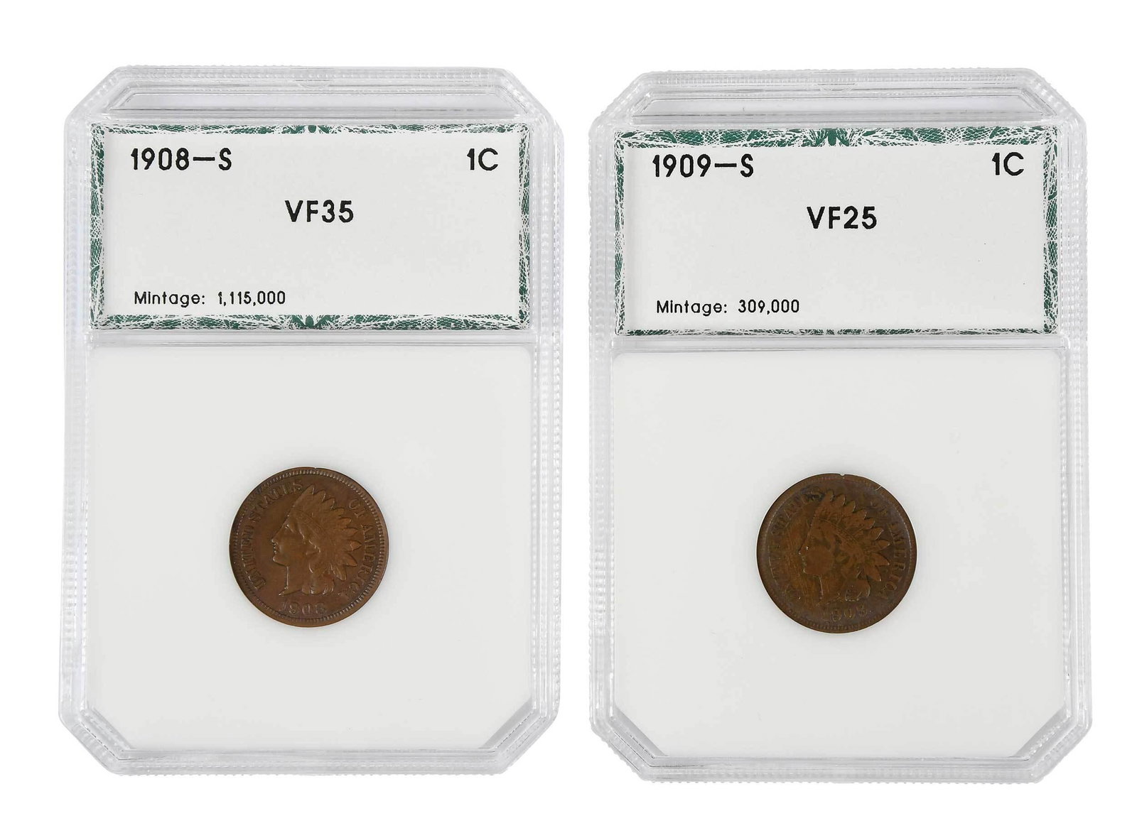 Two Indian Head Cent Better Date Coins (1 of 6)
