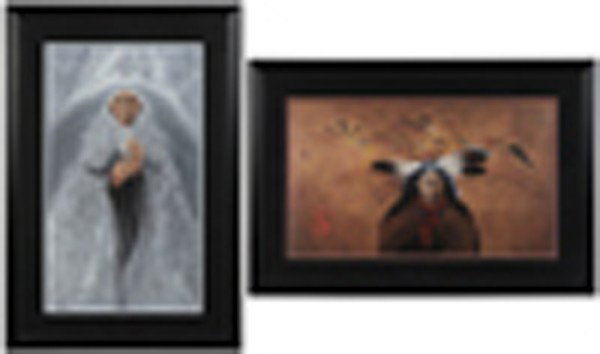 Frank Howell: (Colorado/Iowa, 1937-1997), Two offset lithographs: Grandfather's Echoes, artist proof 42/55, 19-3/4 x 33-3/8 in.; Canyon Echoes, artist proof 42/55, 32-3/4 x 18-1/2 in., both signed lower right "Fran