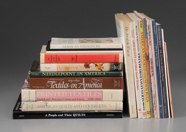 Twenty-One Books and Catalogs,: Quilts, Samplers and Related Textiles, detailed listing available. Susan Swan, [A Winterthur Guide to American Needlework;] Fennelly, [The Garb of Country New Englanders;] Hall and Kretsinger, [The Ro