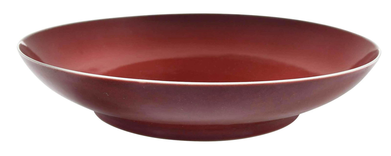 Chinese Oxblood Red Porcelain Charger (1 of 5)