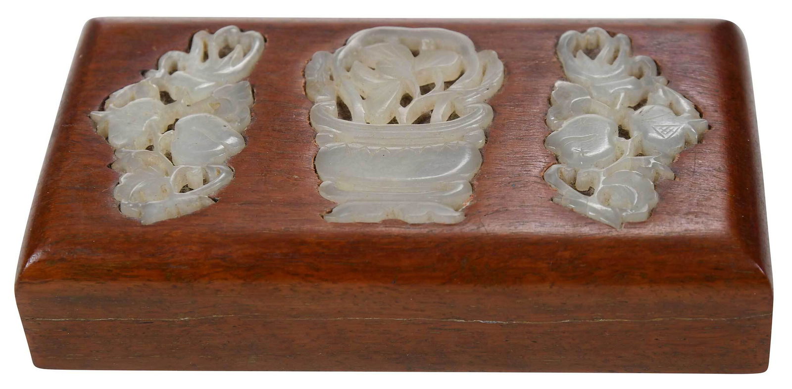 Chinese Scholar's Desk Ornament with Inlaid Jade Accents (1 of 6)