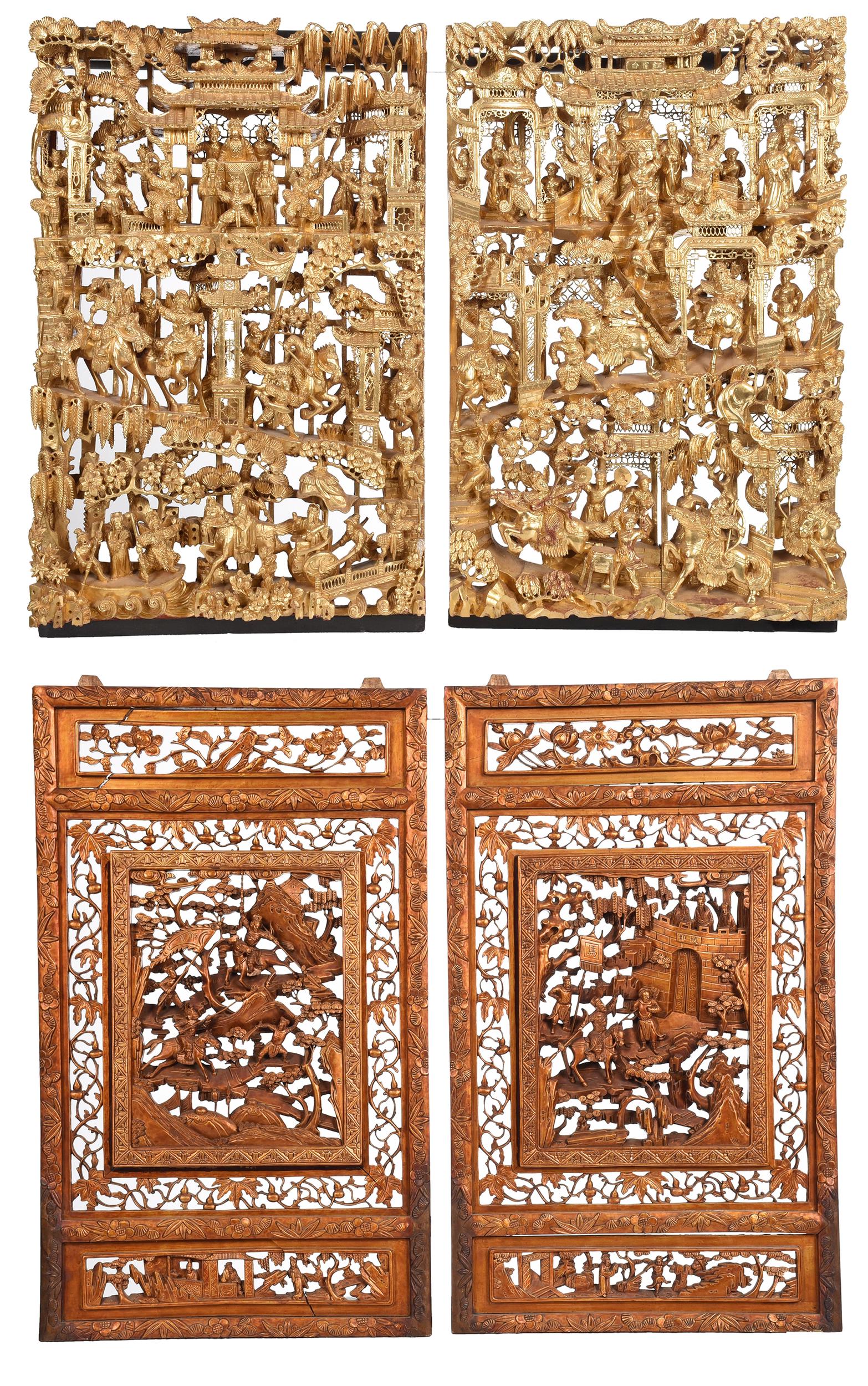 Four Elaborately Carved and Gilt Wall Panels (1 of 16)