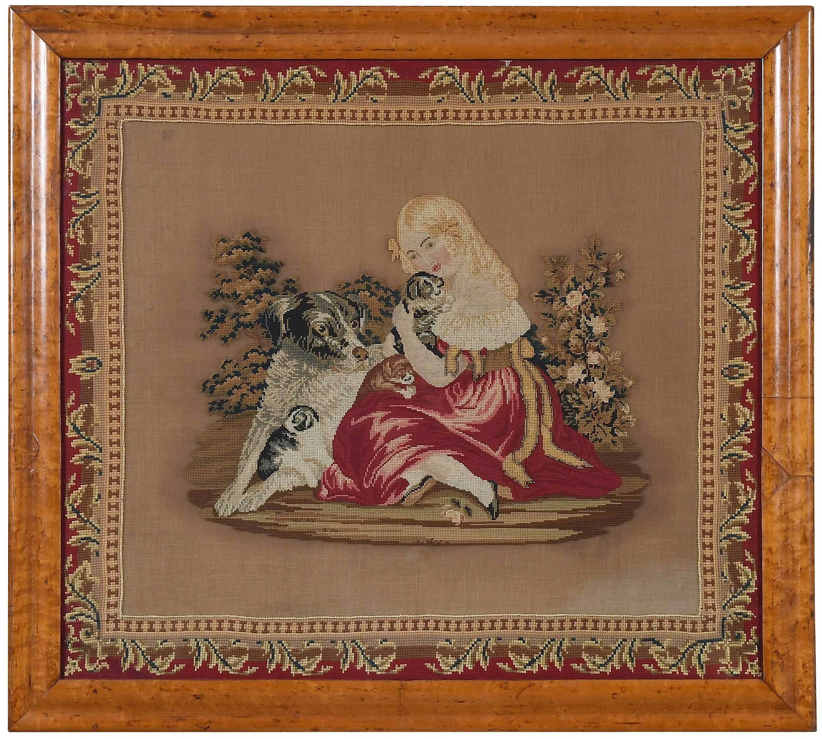 Victorian Framed Needlework and Petit Point (1 of 5)