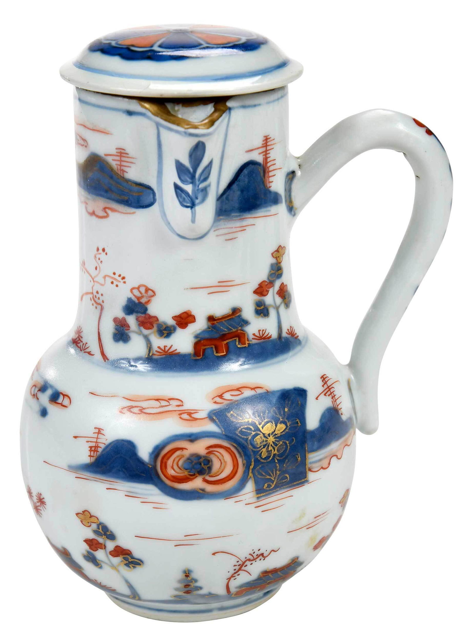 Chinese Export Lidded Porcelain Pitcher (1 of 7)