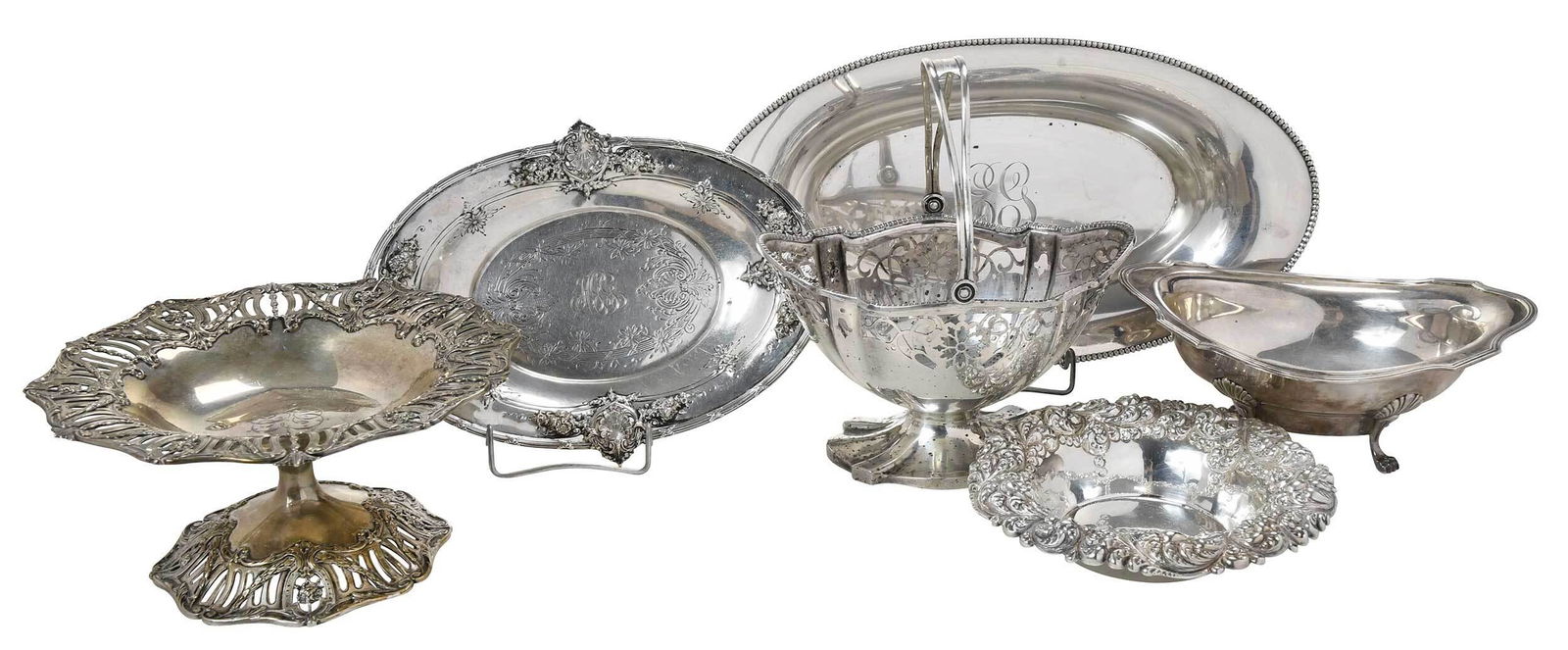 Six Sterling Table Items (1 of 8)