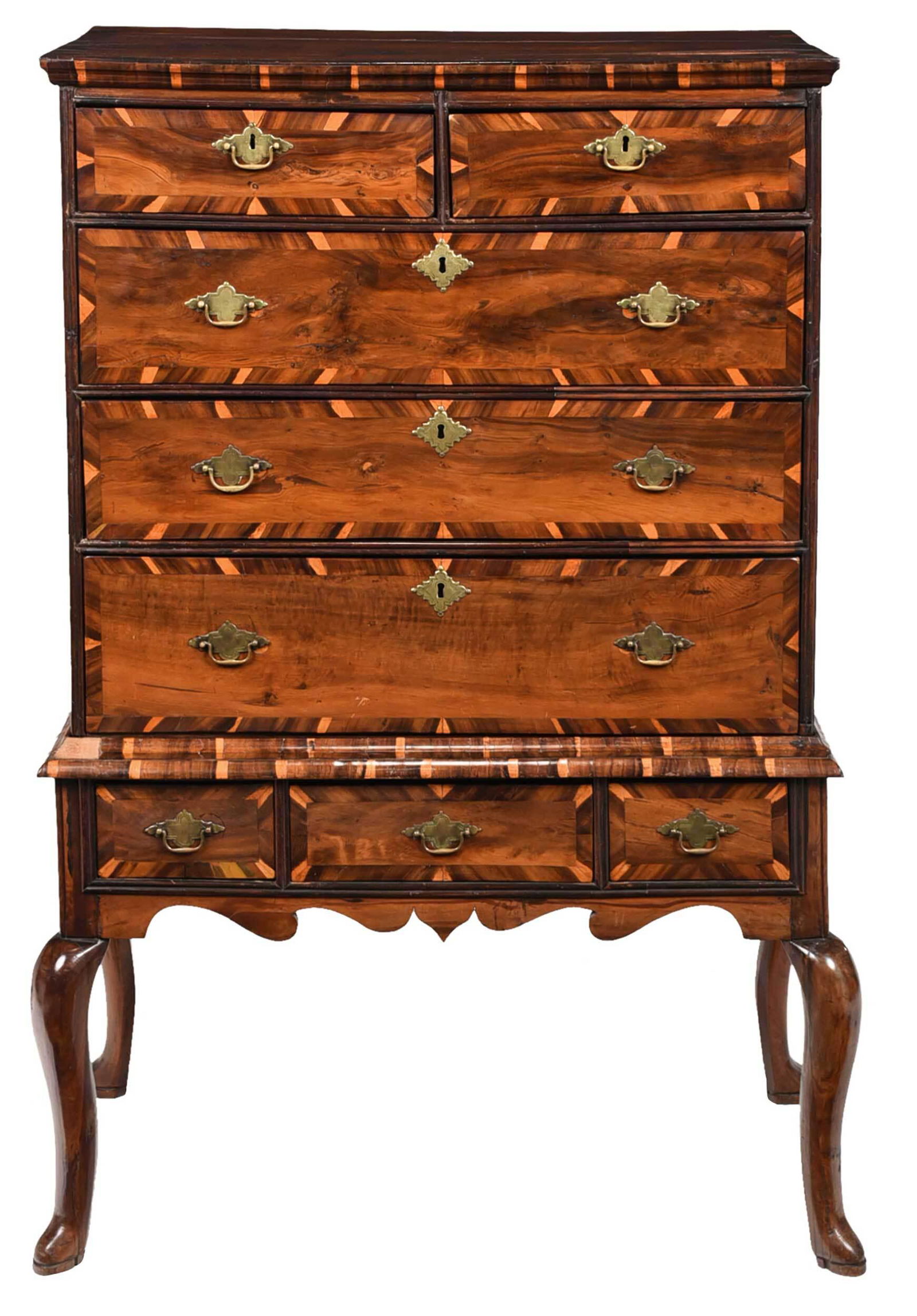 Rare Colonial Early Georgian Lignum Vitae High Chest (1 of 11)