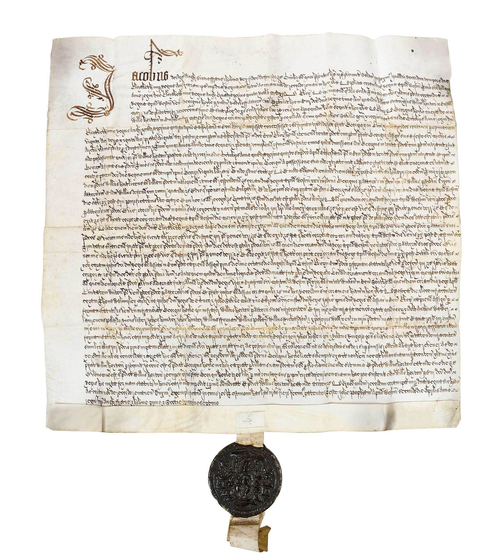 Vellum Document with Large Wax Seal (1 of 9)