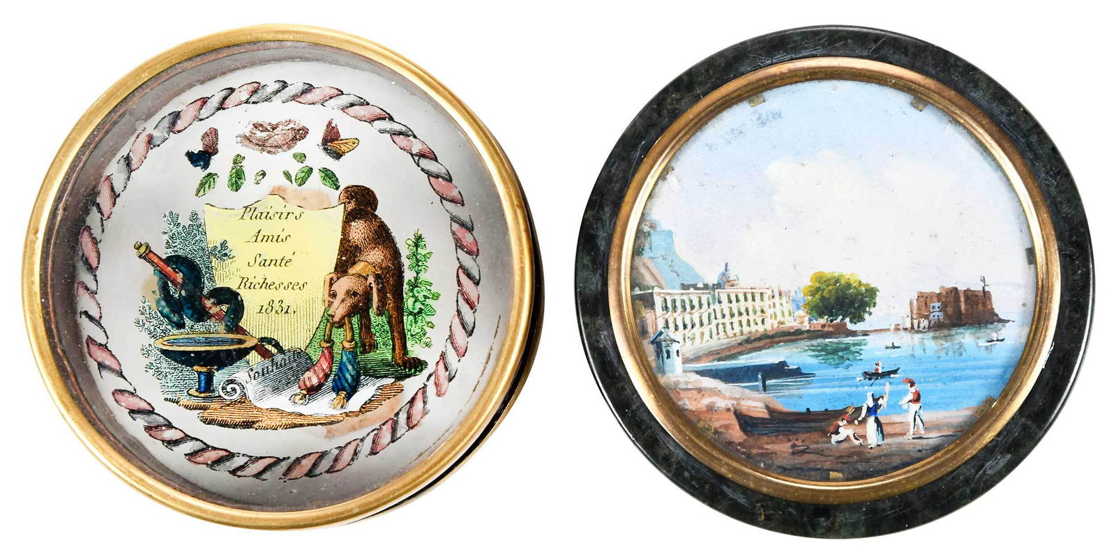 Two Continental Hand Painted Decorative Boxes (1 of 8)