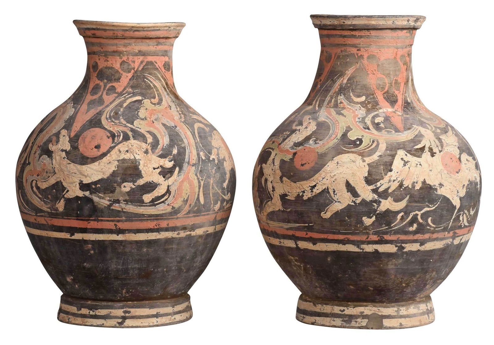 Two Large Chinese Painted Vases (1 of 10)