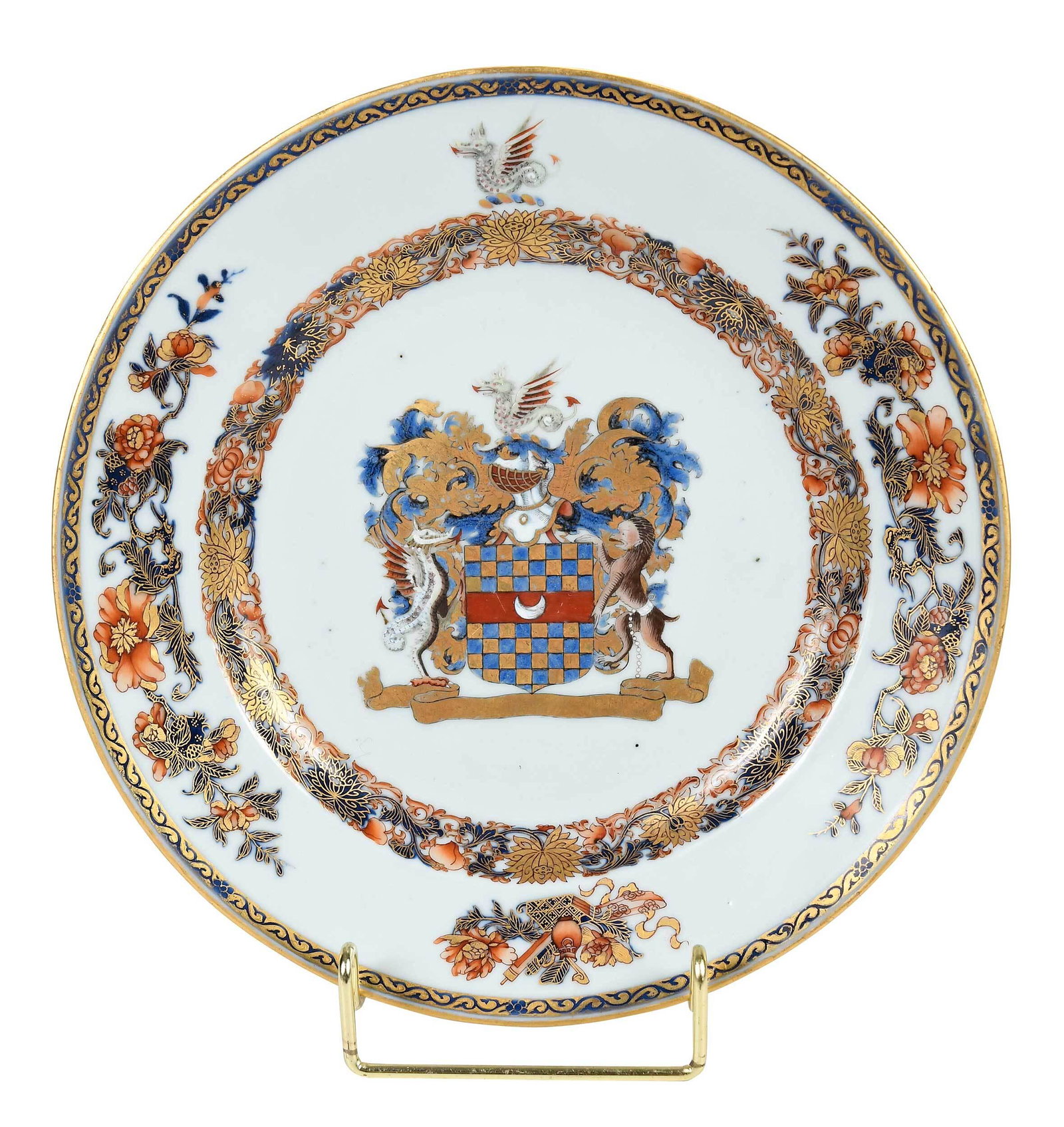 Chinese Export Armorial Porcelain Plate, Clifford (1 of 8)