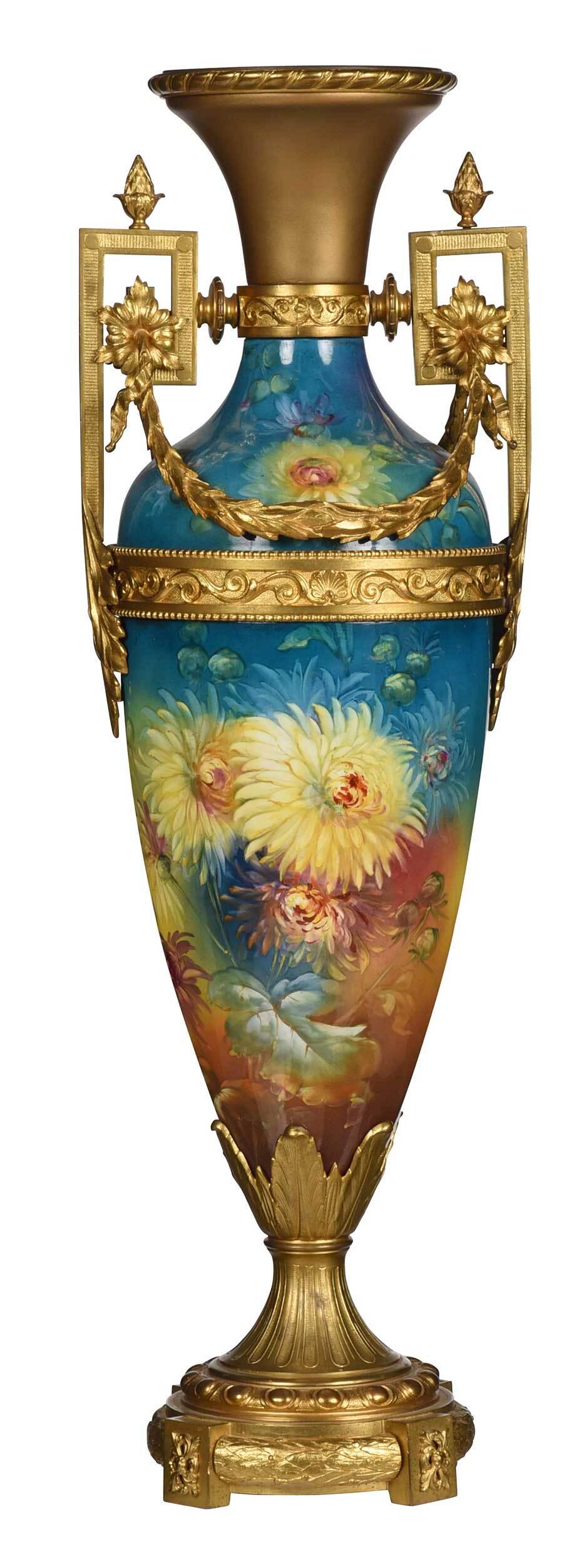 Royal Bonn Porcelain Vase with Gilt Bronze Mounts (1 of 9)
