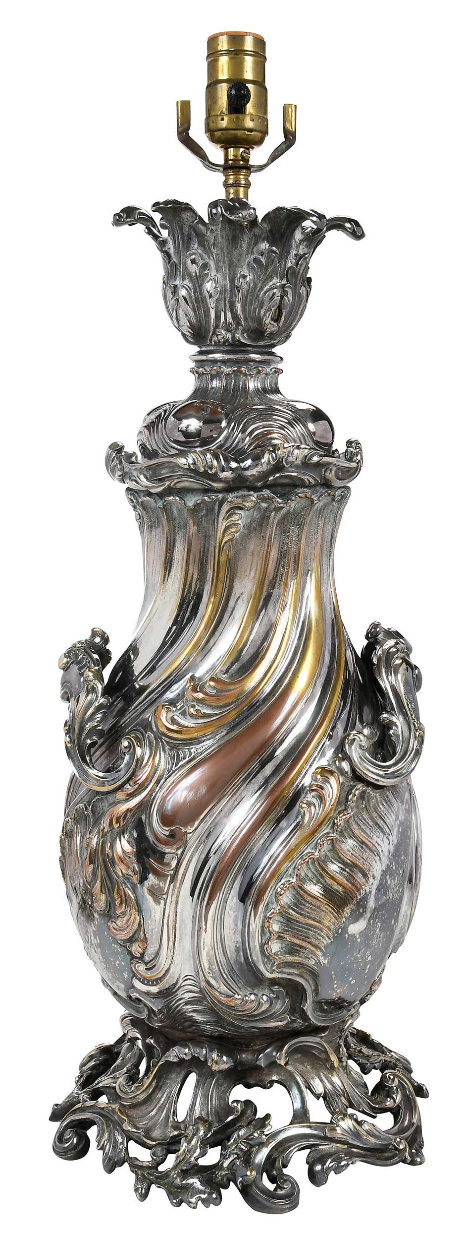 Silver Plate Urn Form Lamp (1 of 6)