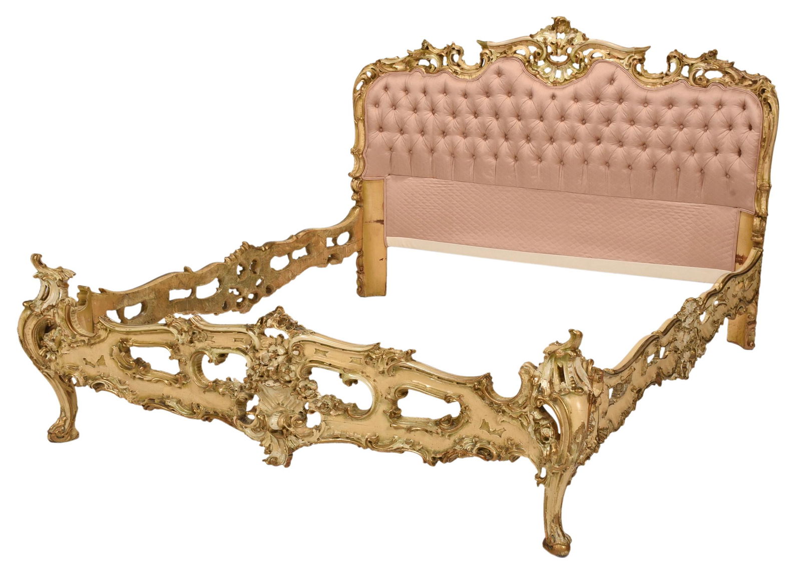 An Italian Rococo Style Paint Decorated Bedstead (1 of 7)