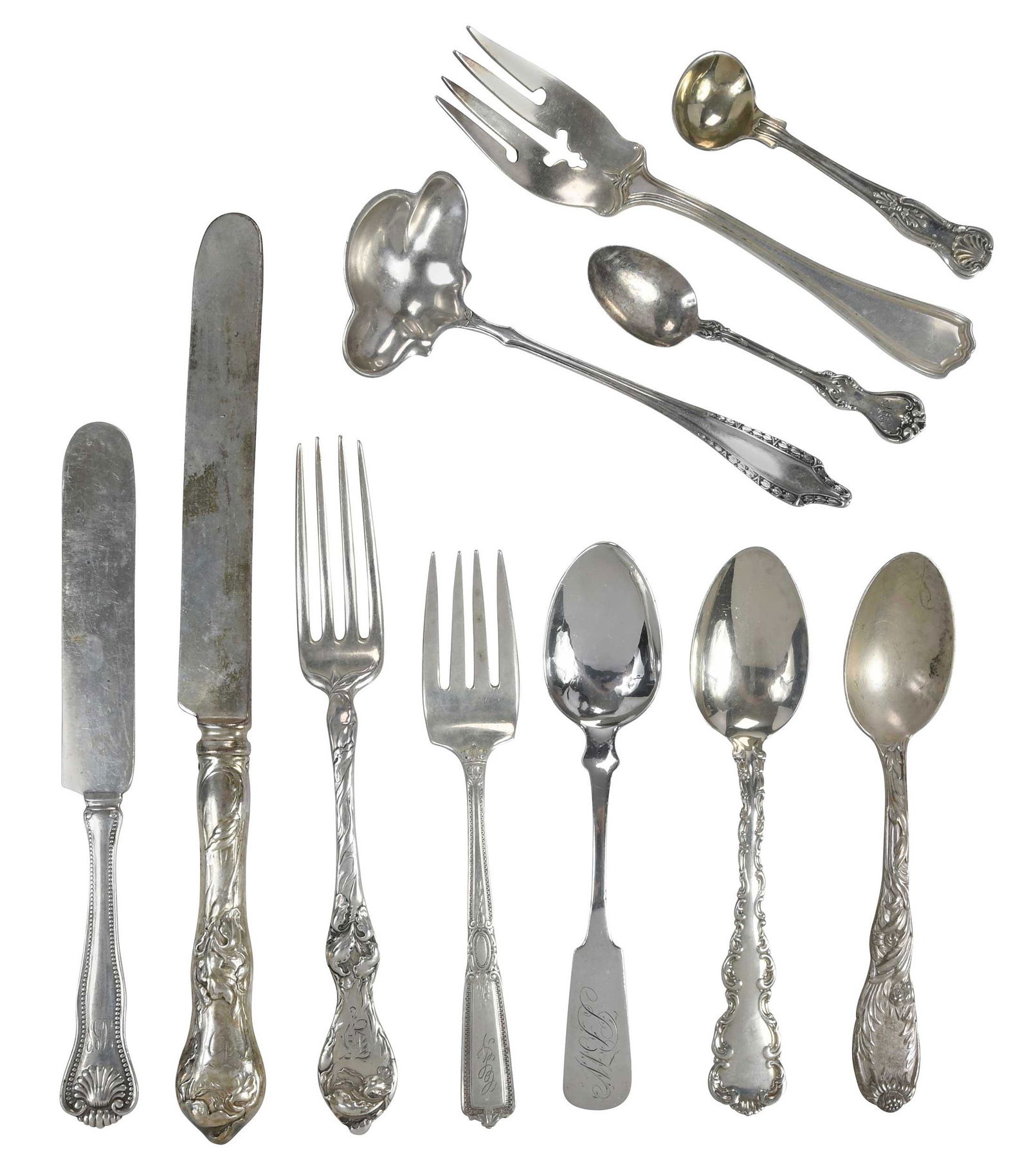 53 Pieces Assorted Silver Flatware (1 of 5)