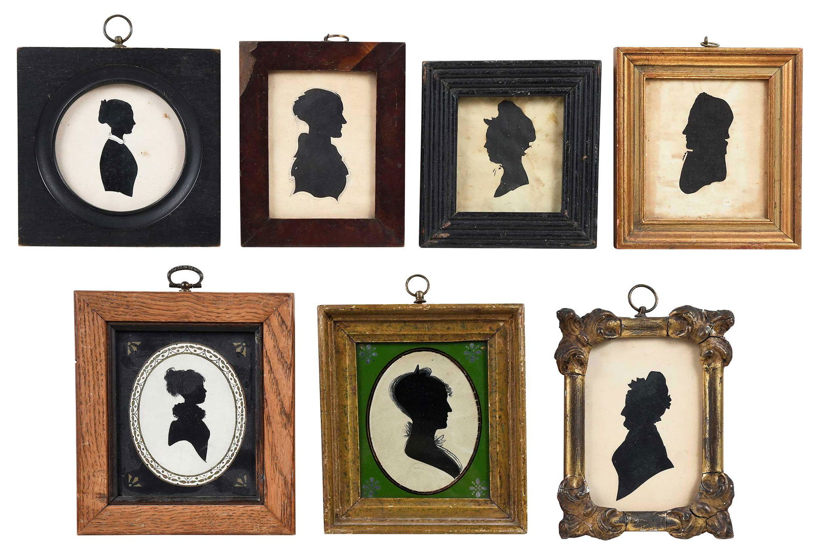 Seven American or British School Silhouette Portraits (1 of 5)