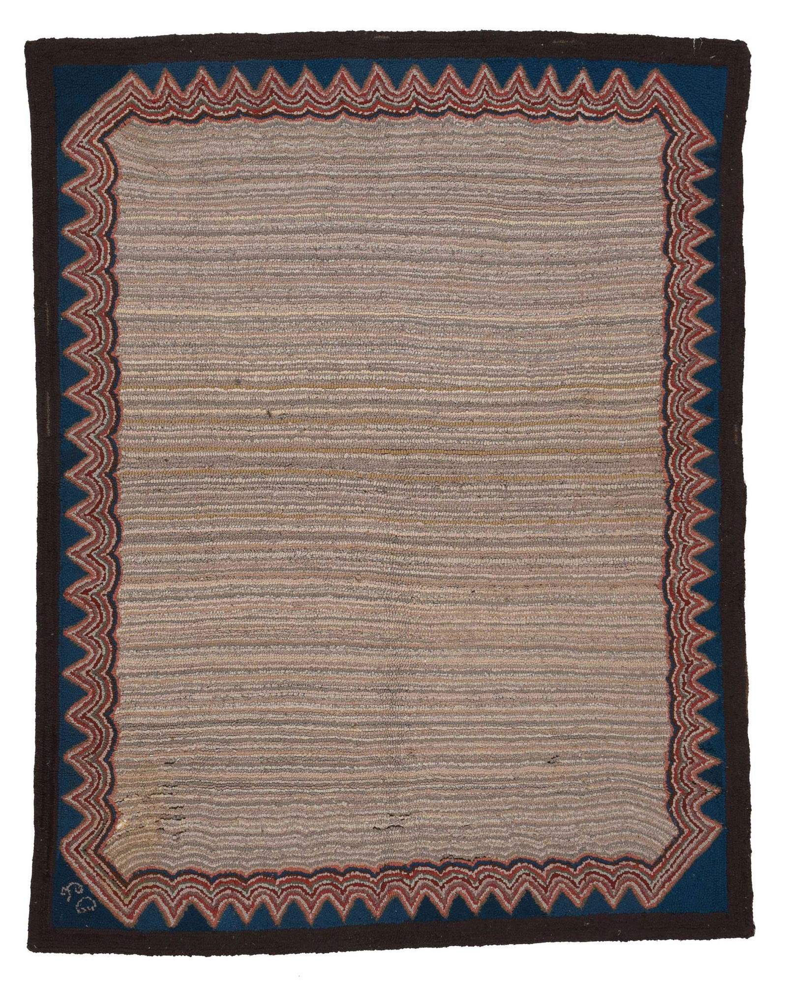 Large American Hooked Rug (1 of 6)