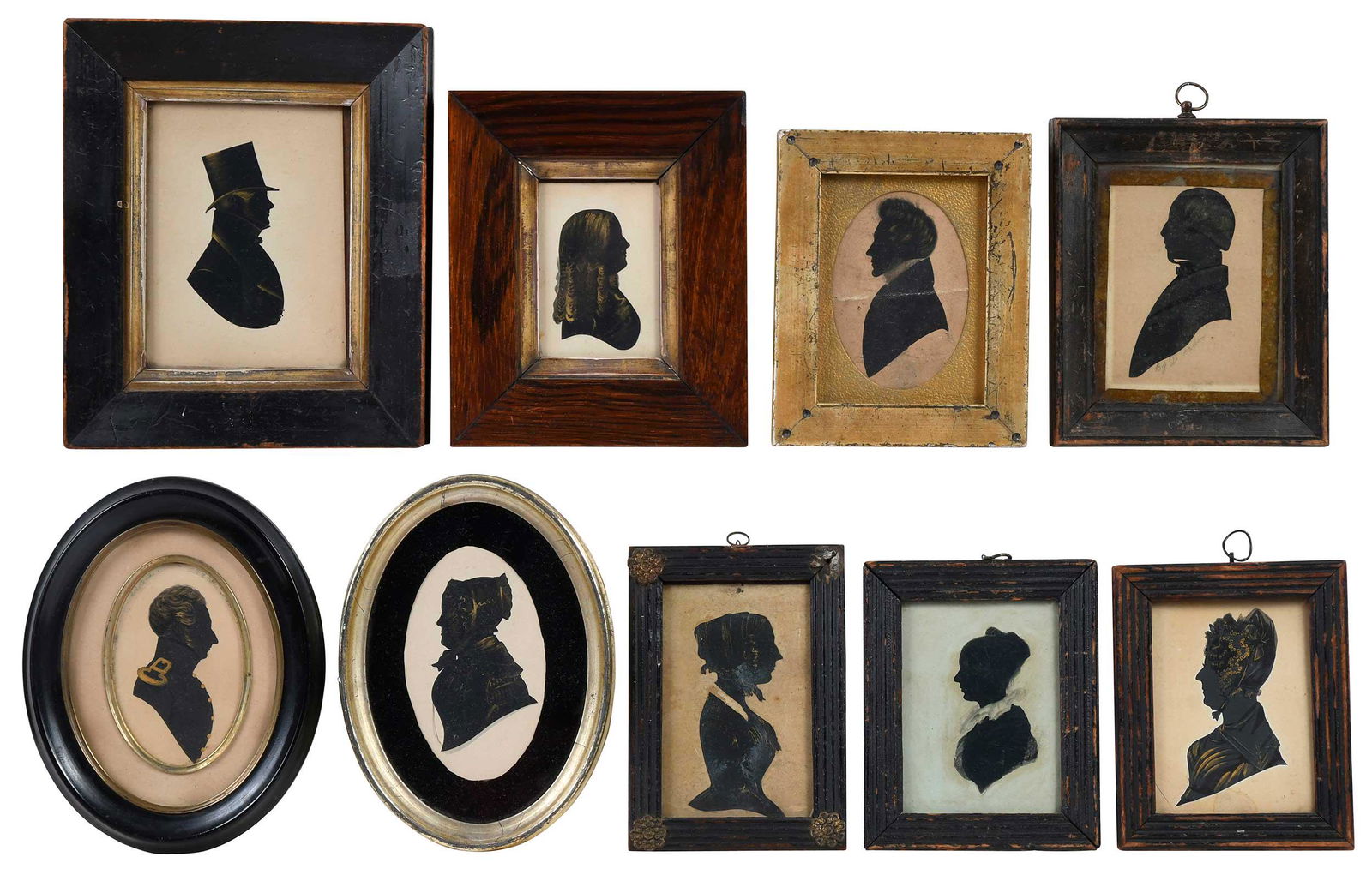 Nine American or British School Silhouette Portraits (1 of 8)