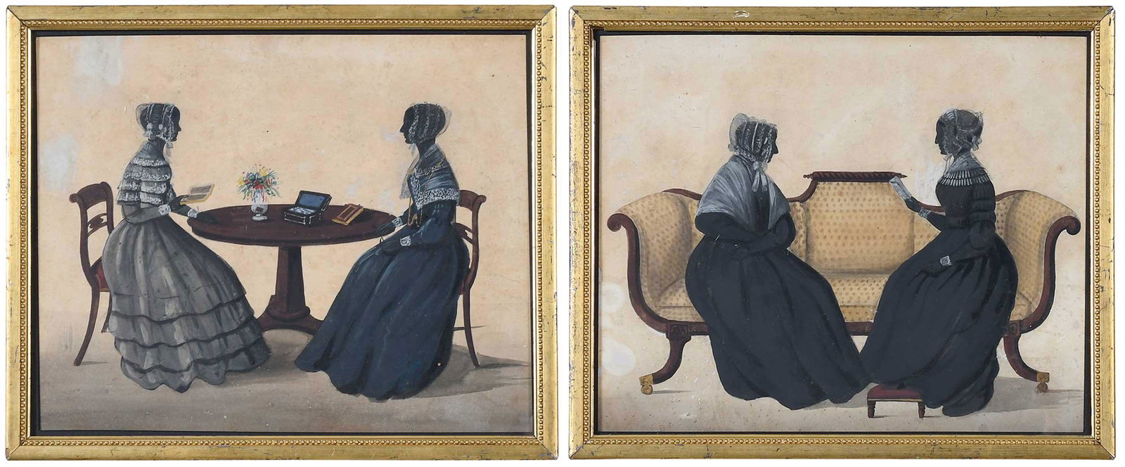 Two American School Silhouette Portraits (1 of 6)