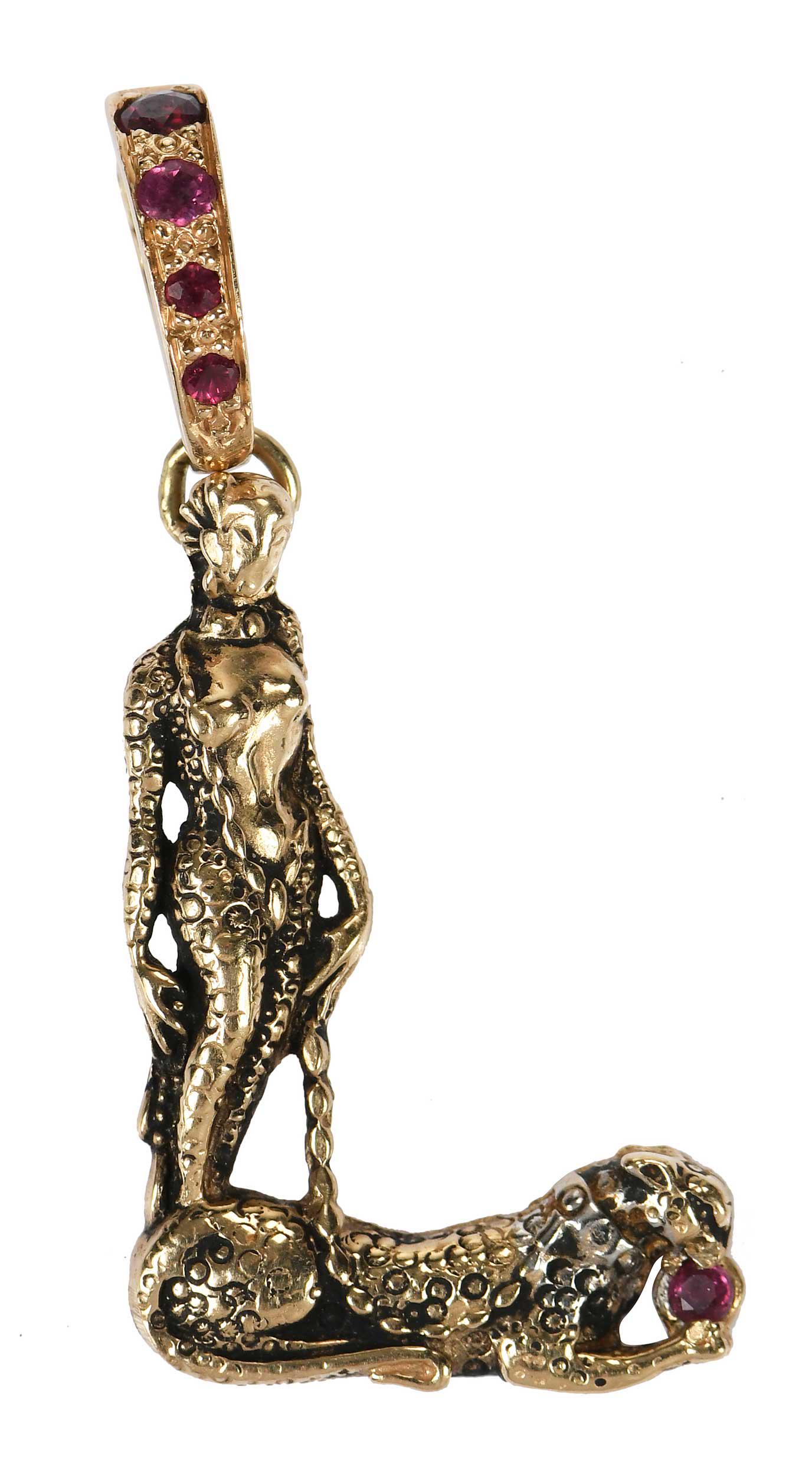 Erte 14kt. Gold, Rubies Pendant (1 of 6)