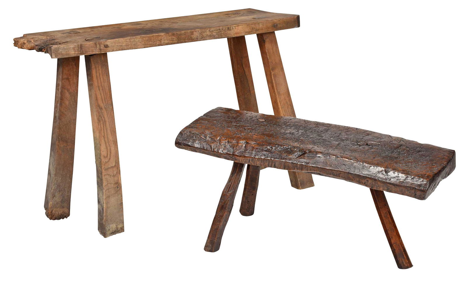 Two Early English Slab Top Oak Tables (1 of 9)