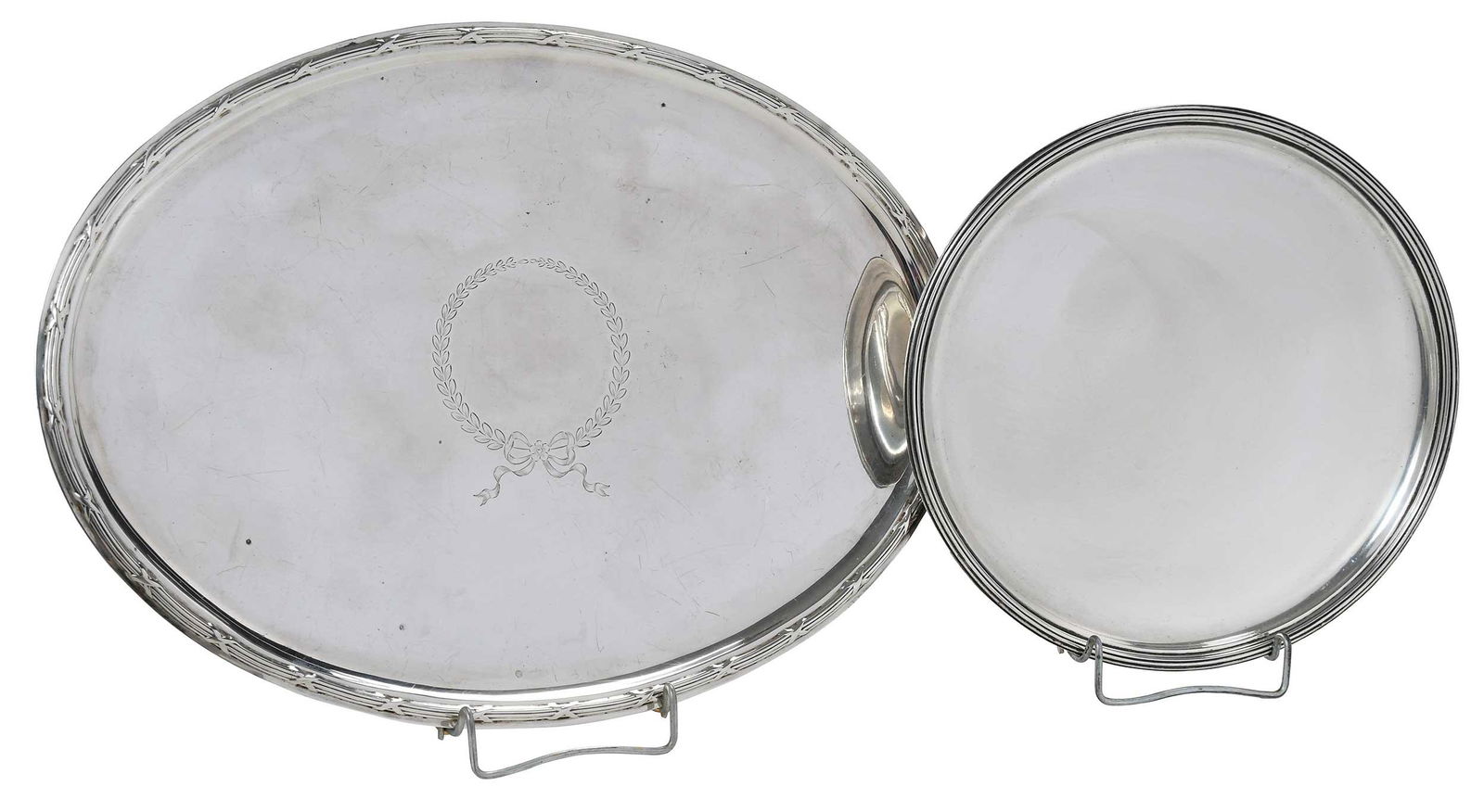 Two English Silver Trays (1 of 9)