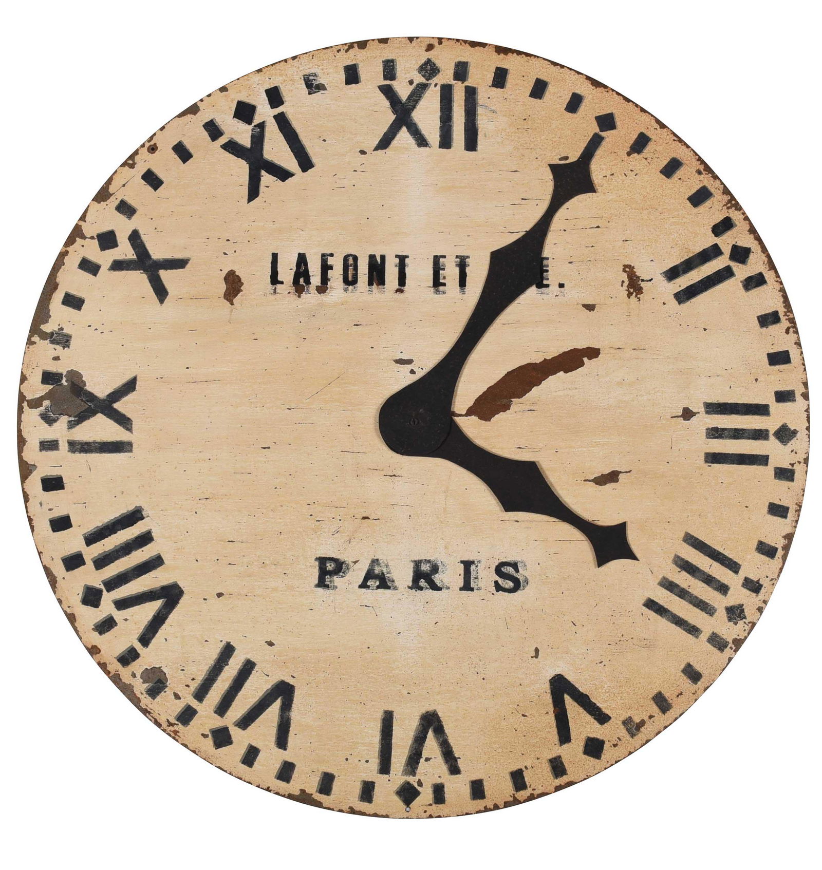 Large Painted Sheet Metal Clock Face Trade Sign (1 of 4)