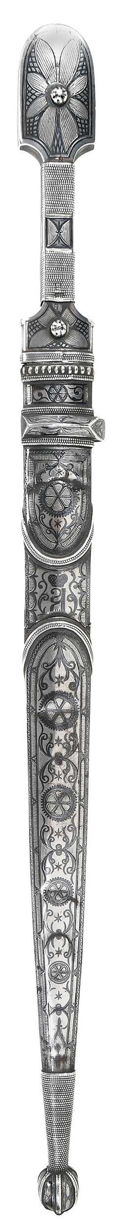 Russian Kindjal Silver and Niello Dagger (1 of 20)