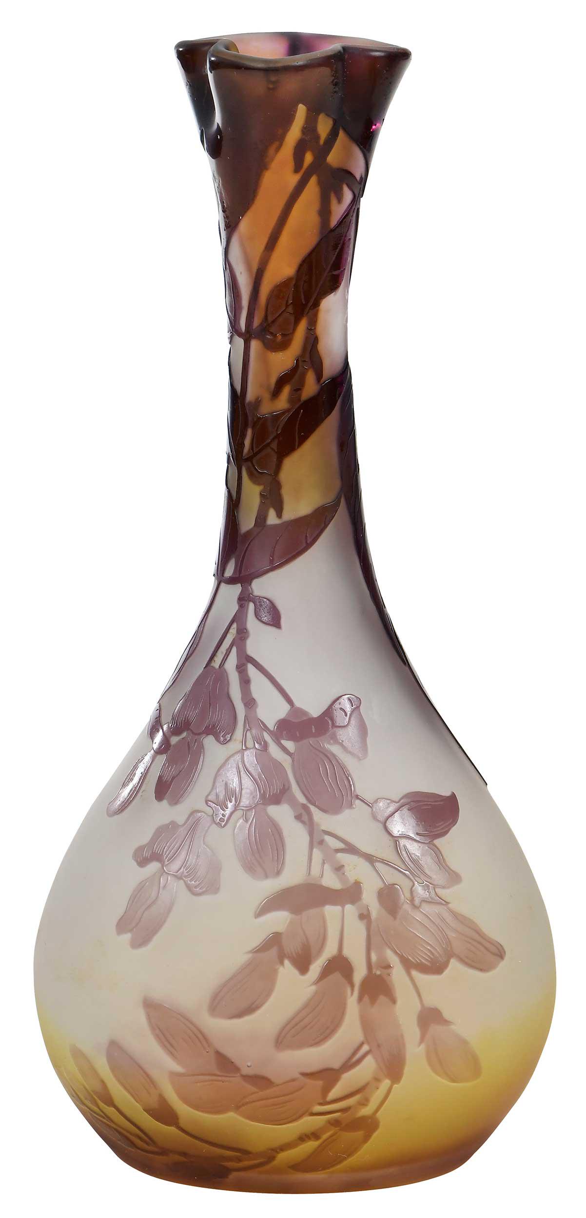 Galle Cameo Glass Iris Vase (1 of 12)