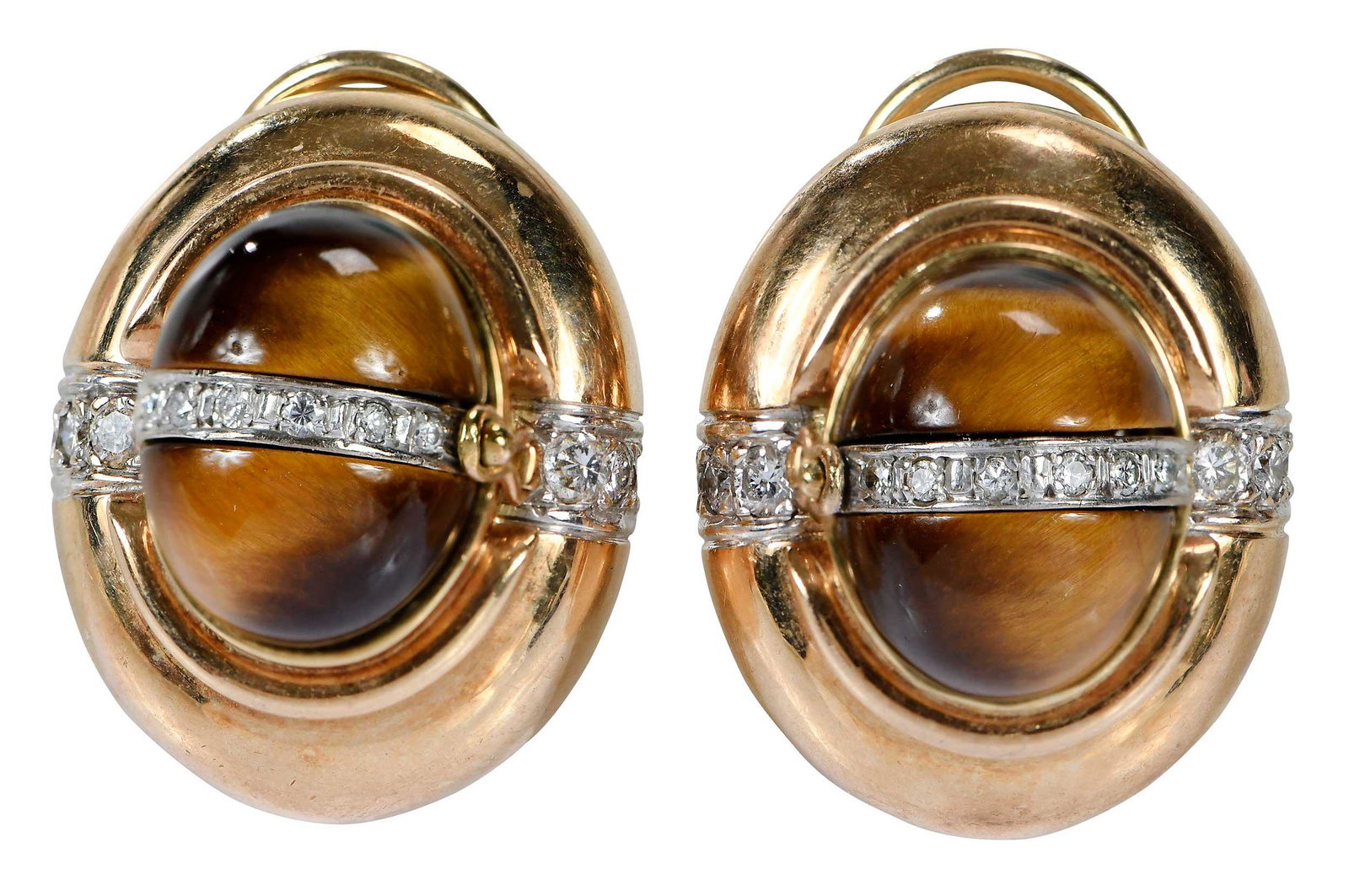 14kt. Diamond Interchangeable Gemstones Clip on Earrings (1 of 15)