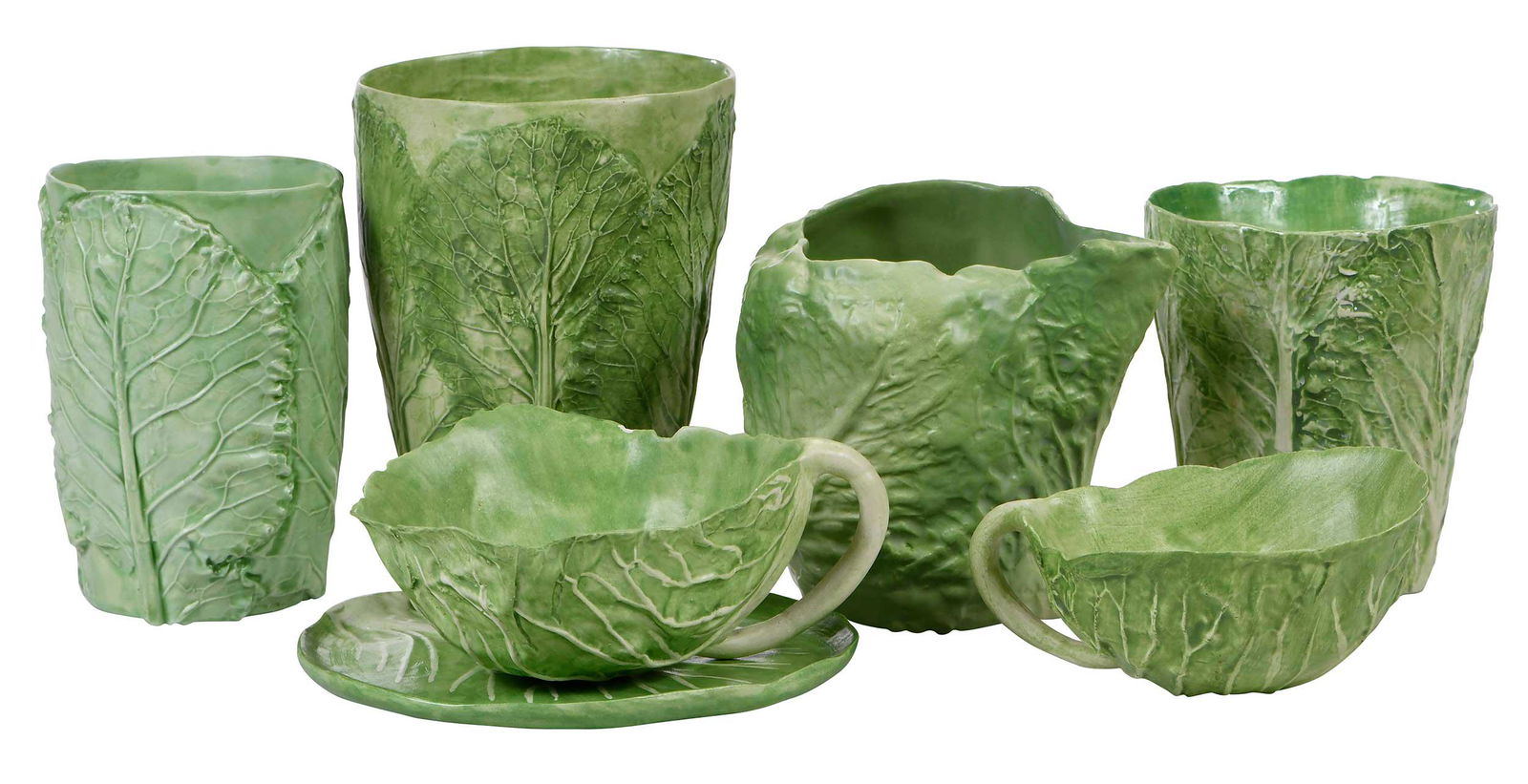 Seven Pieces of Mary Kirk Kelly Lettuce Form Drinkware (1 of 11)