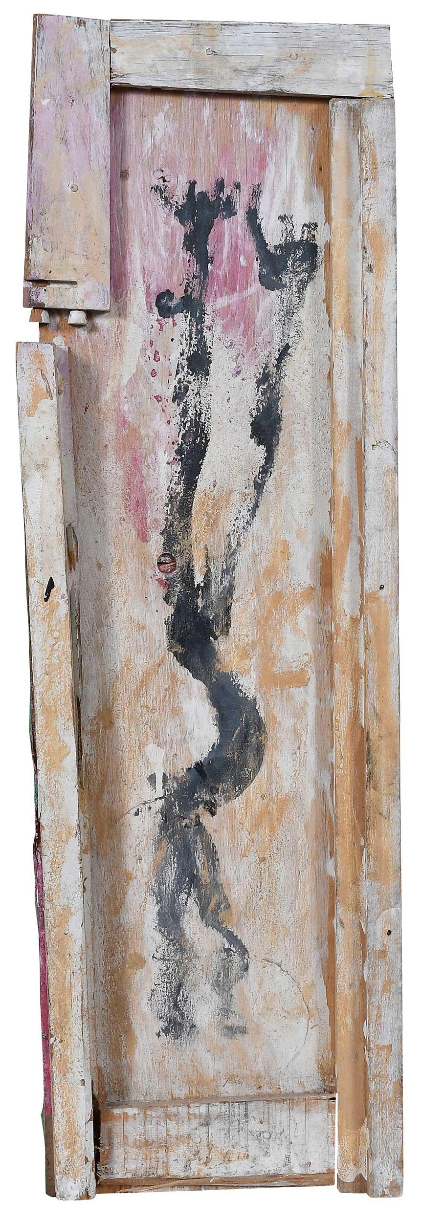 Purvis Young: (American/Florida, 1943-2010) Praying Hands, unsigned, paint on wood, 30 x 9-3/4 in.; unframed Provenance: Private Collection, North Carolina
