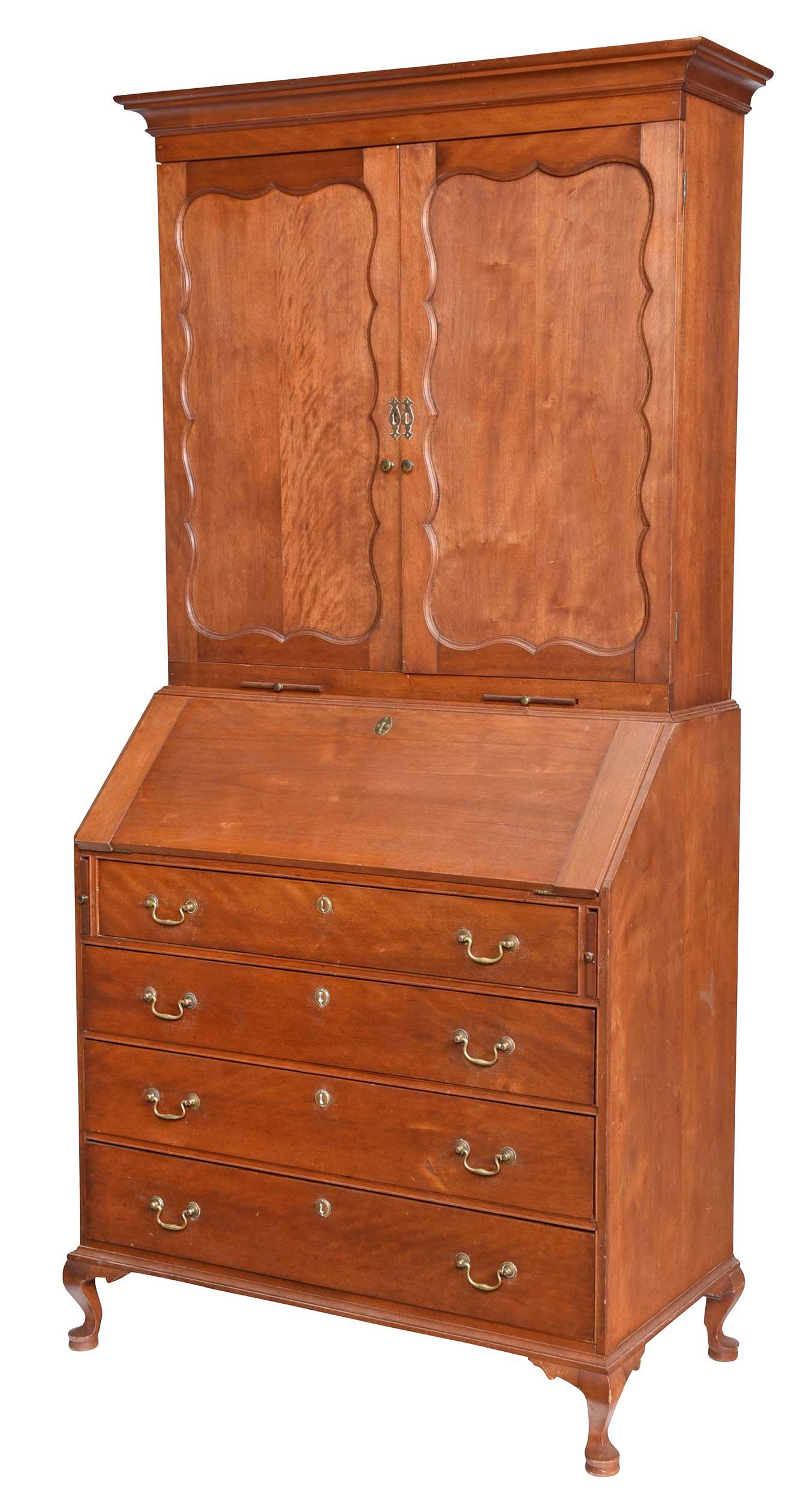 New England Queen Anne Birch Desk and Bookcase Mar 25, 2023 Brunk