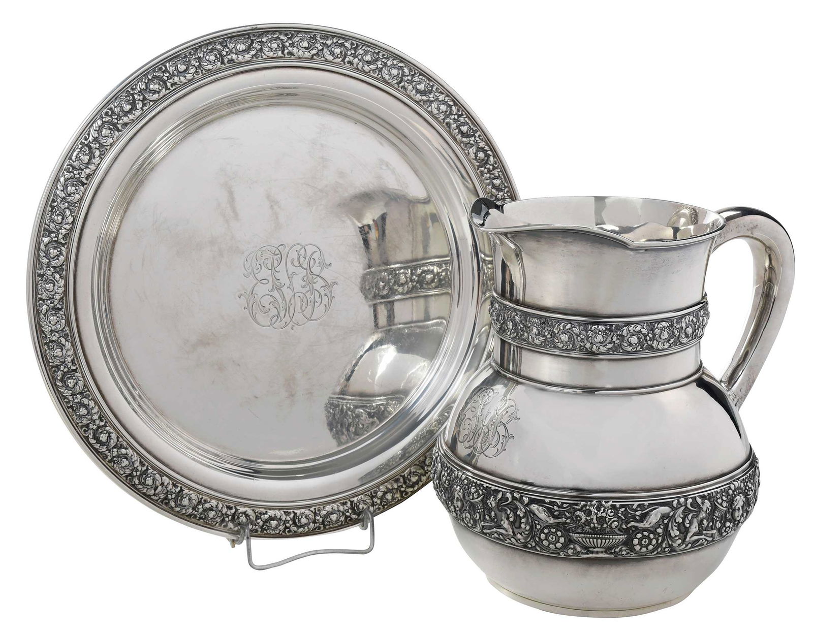 Tiffany Sterling Pitcher and Tray (1 of 16)