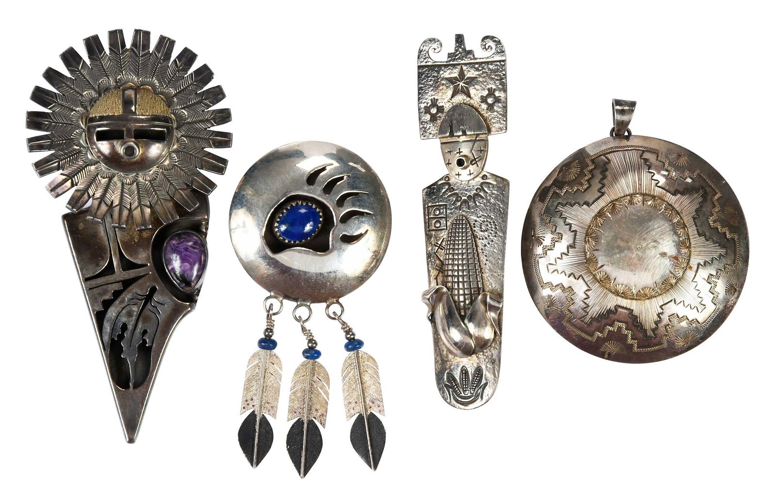 Four Native American Sterling Silver Jewelry (1 of 11)