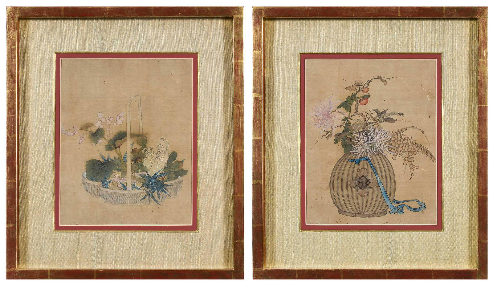 Two Framed Chinese Paintings on Silk (1 of 7)