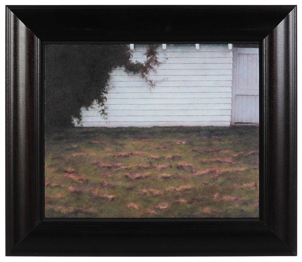 Ginny Crouch Stanford: "(California/Arkansas, late 20th/early 21st century) Morning Comes, from [Portraits of Maine,] 1999, signed lower right ""g stanford 99"", acrylic on canvas on birch panel, 13 x 16 in.; wood frame, go