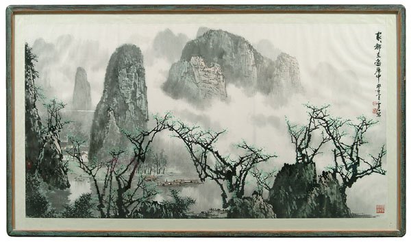 Chinese ink and gouache,