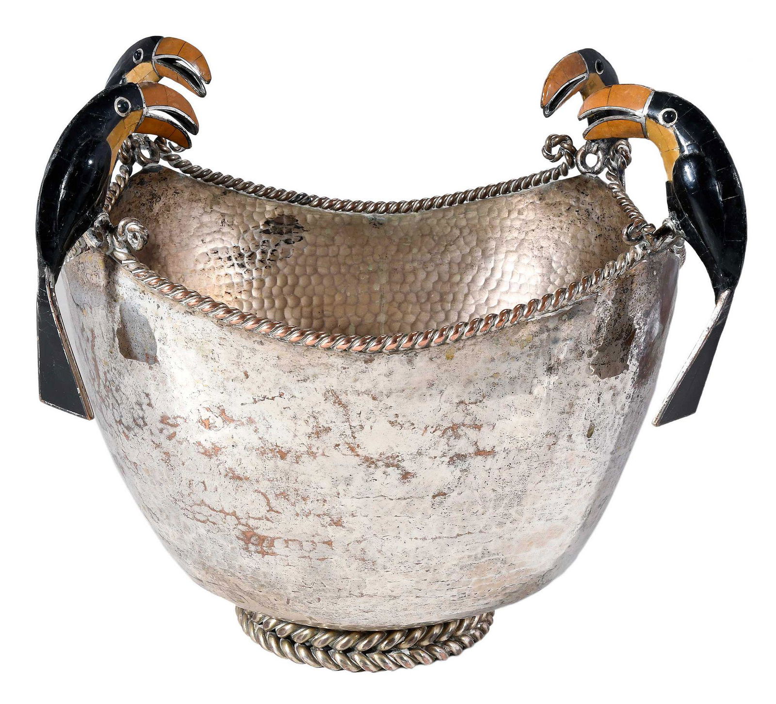 Emilia Castillo Silver Plate Toucan Center Bowl