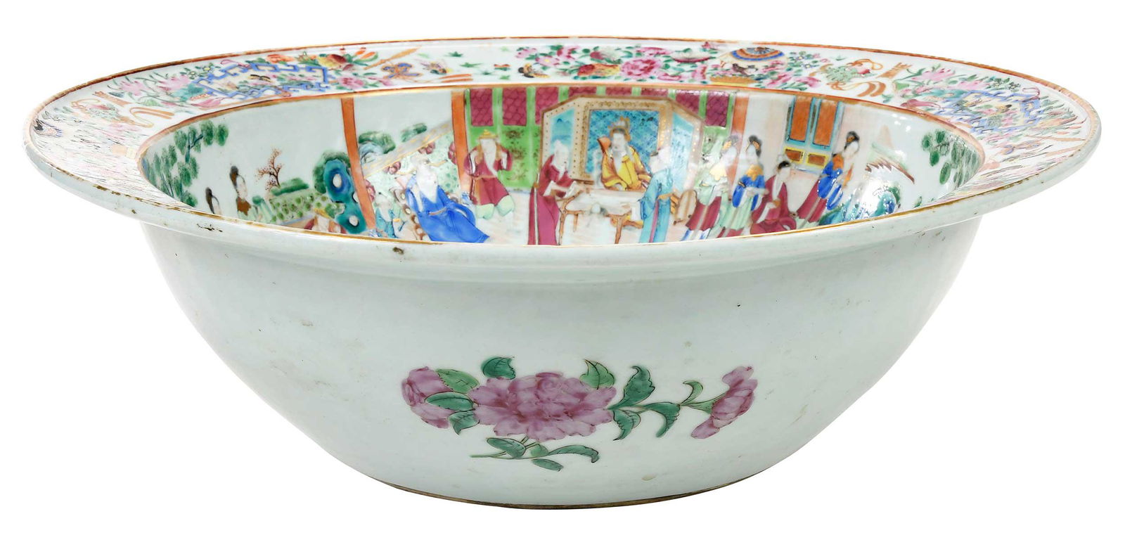 Chinese Famille Rose Porcelain Punch Bowl (1 of 14)