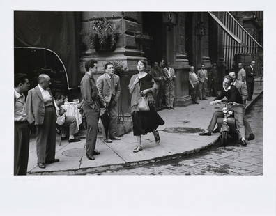 Ruth Orkin: (American, 1921-1985) Girl in Italy, Florence, 1951, signed margin lower right "Ruth Orkin", titled and dated 1951 margin lower left, inscribed by the artist print verso, "Girl in Italy, Florence 1951