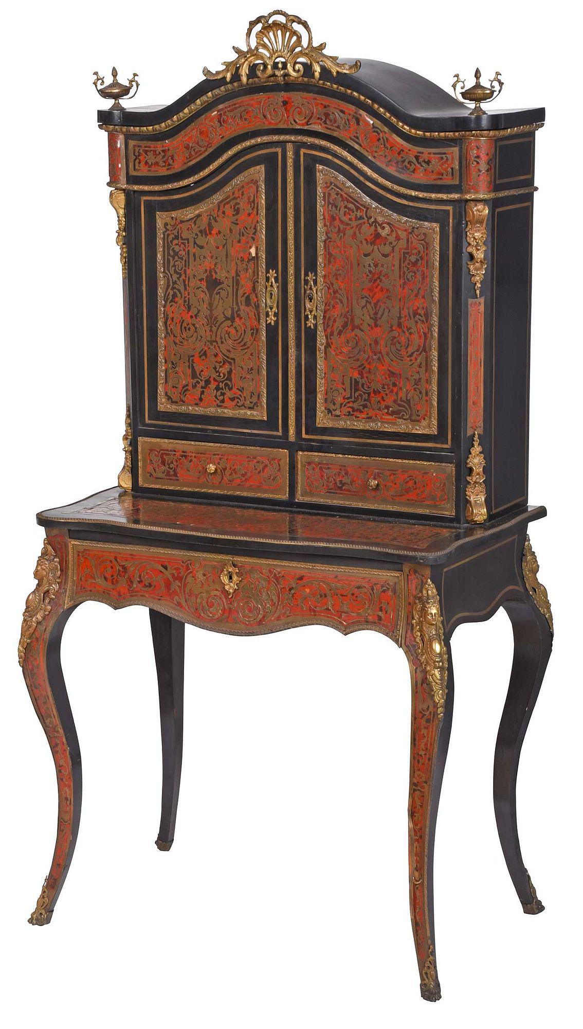 Napoleon III Ebonized, Bronze Mounted and Boulle Inlaid Secretaire (1 of 13)