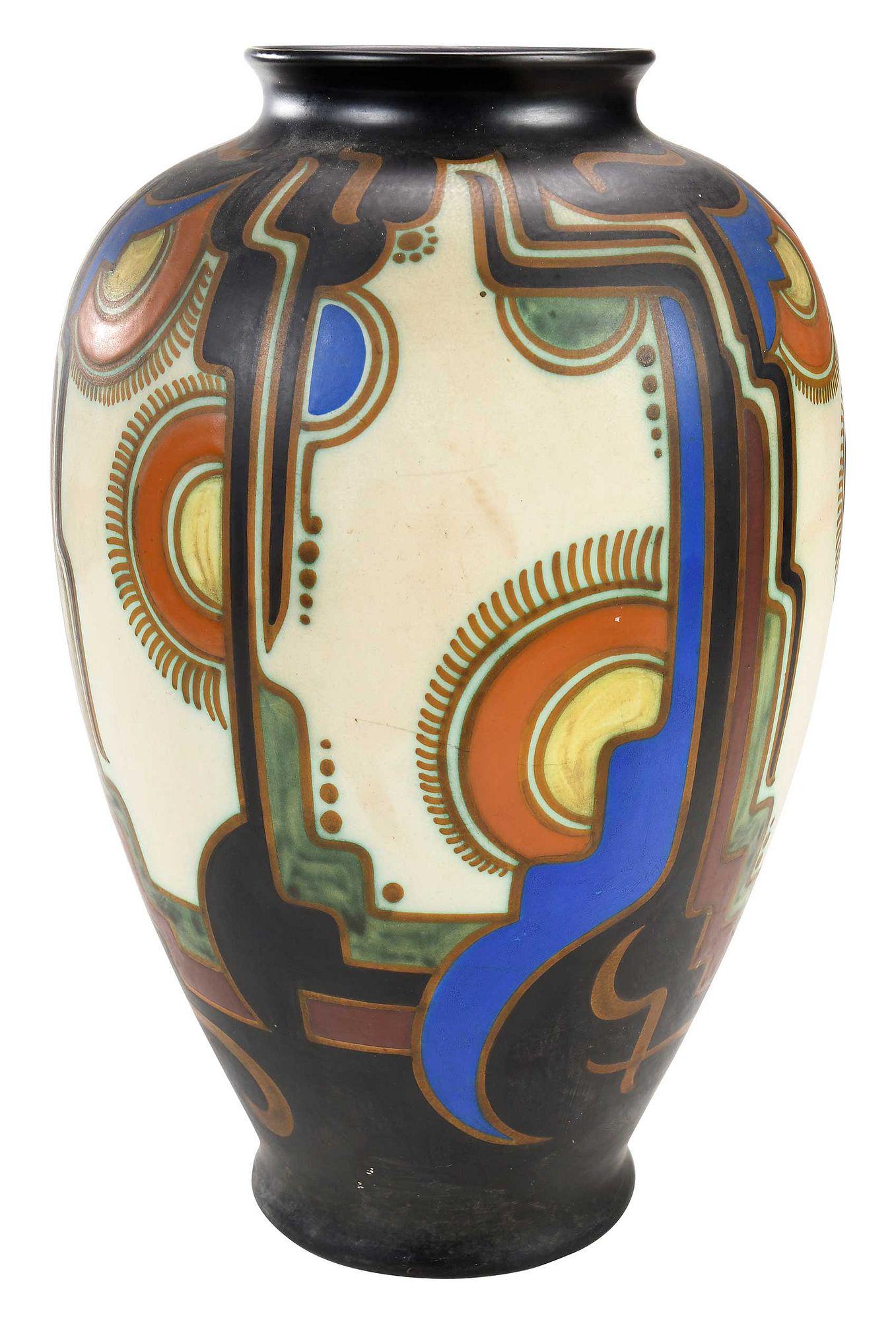 Dutch Royal Goedewaagen Art Deco Pottery Vase (1 of 10)