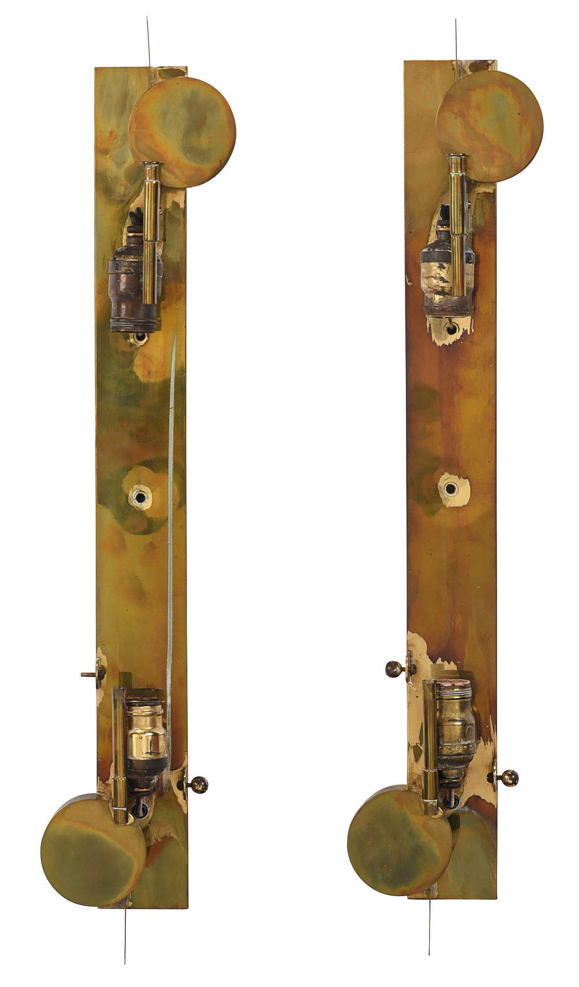 Pair of German Art Deco Brass Sconces (1 of 8)