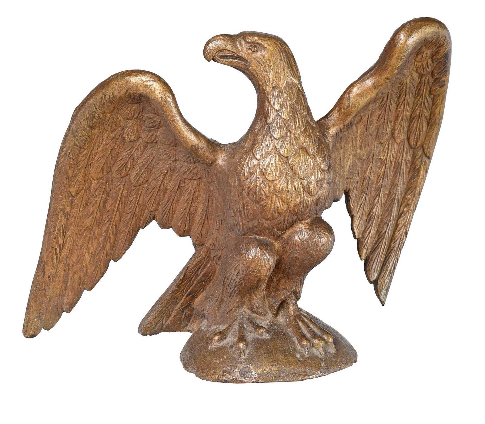 Gold Painted Cast Iron Spread Wing Eagle (1 of 4)