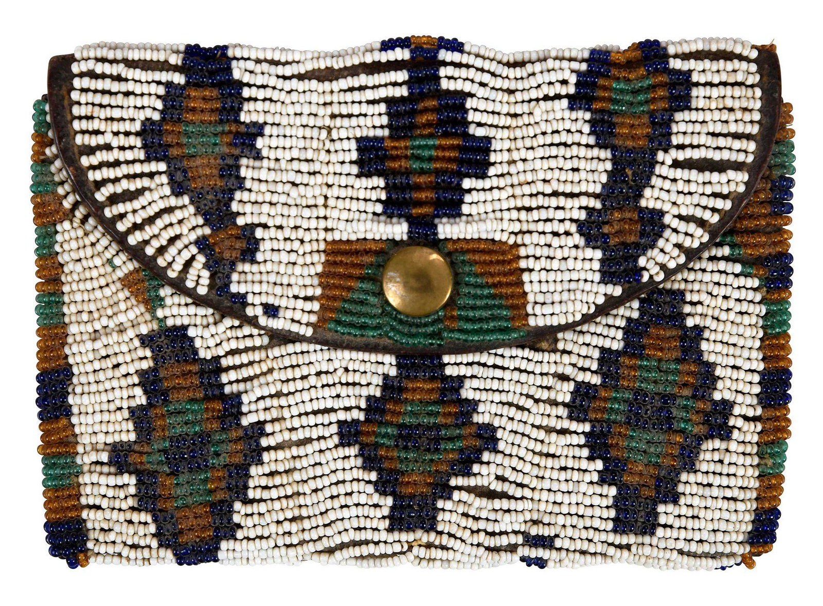 Northern Plains Beaded Hide Purse and Token (1 of 8)