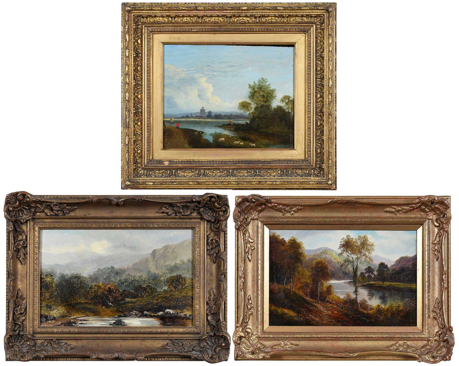 Collection of Three British Paintings (1 of 20)