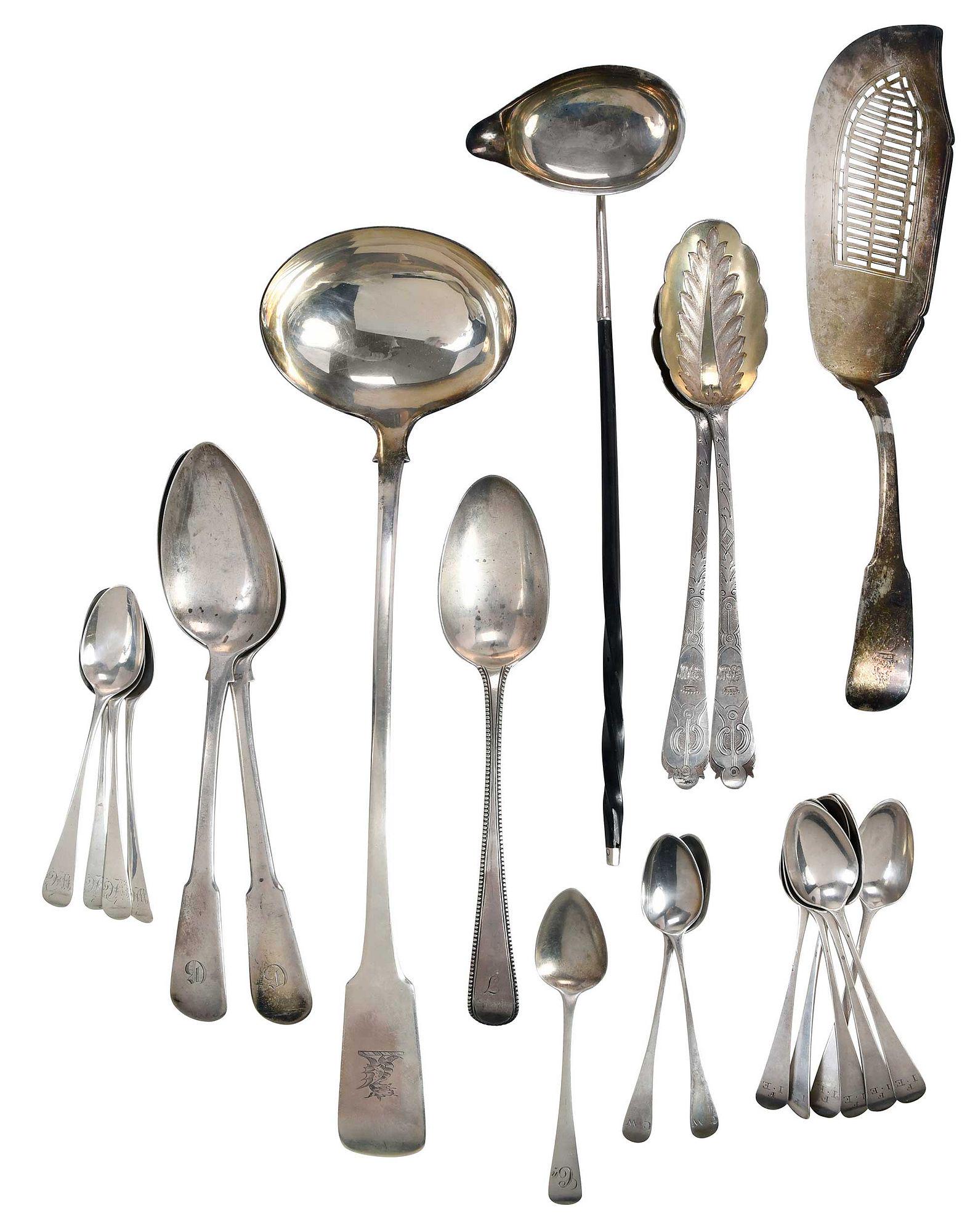 21 Pieces George III English Silver Flatware (1 of 6)